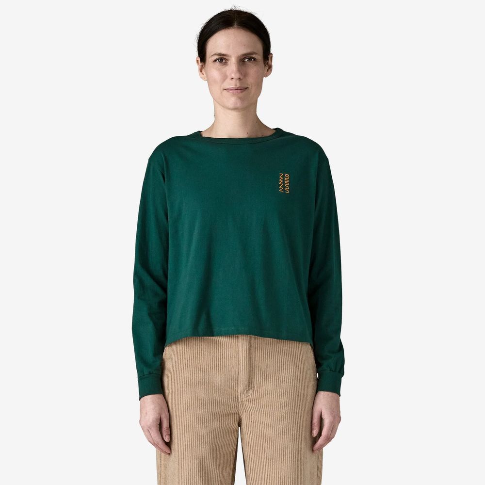 Women's Long-Sleeved Driftways Easy-Cut Organic T-Shirt - Image 2